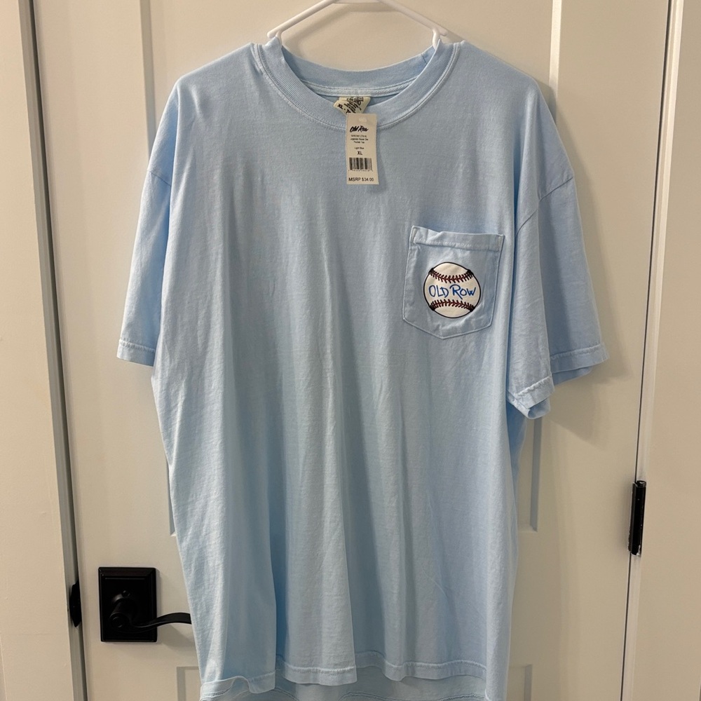 Old Row Light Blue Men's Short Sleeve Pocket Tee